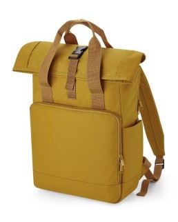 RECYCLED TWIN HANDLE ROLL-TOP LAPTOP BACKPACK BG118L