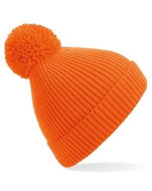 ENGINEERED KNIT RIBBED POM POM BEANIE B382