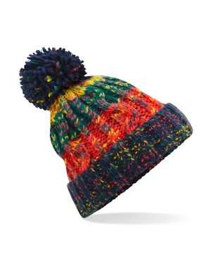 CORKSCREW POM POM BEANIE B486