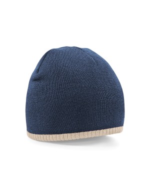 TWO-TONE KNITTED HAT 100%ACRIL