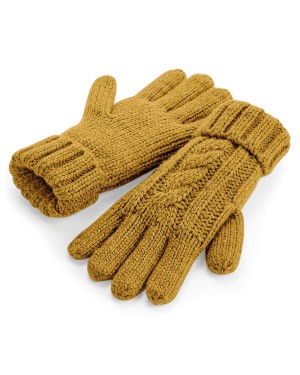 CABLE KNIT MELANGE GLOVES_X000