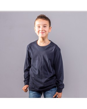 BOYS LS TEE WITH CUFFS 100%C