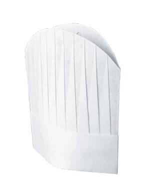 CONFEZIONE CAPPELLO CUOCO TNT CM 29 (10 PEZZI) 075000A