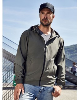 MENS HOODED SOFTSHELL JACKET JN1146