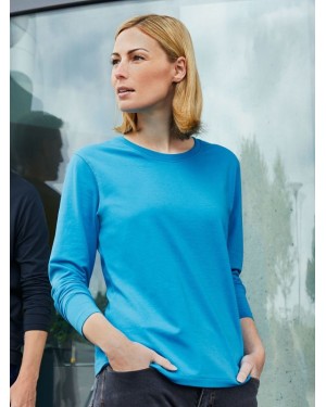 LADIES BIO STRETCH-LONGSLEEVE WORK - SOLID JN1803