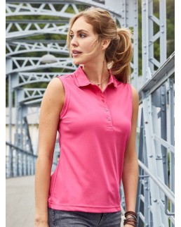 LADIES ACTIVE POLO SLEEVELESS JN575