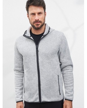 MENS KNITTED FLEECE HOODY JN589