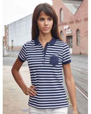 LADIES POLO STRIPED JN8029