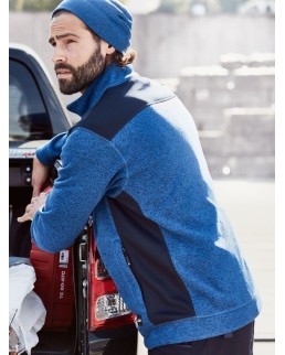 MENS KNITTED WORKWEAR FLEECE JACKET - STRONG JN862