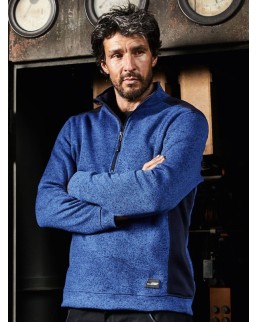 MENS KNITTED WORKWEAR FLEECE HALF-ZIP - STRONG JN864