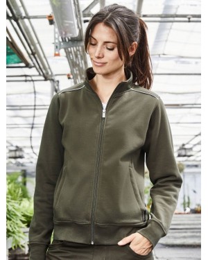 LADIES WORKWEAR SWEAT-JACKET - SOLID JN893