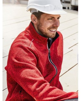 MENS KNITTED WORKWEAR FLEECE JACKET - SOLID JN898