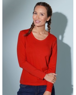 LADIES STRETCH SHIRT LONG-SLEEVED JN927