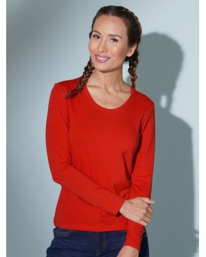 LADIES STRETCH SHIRT LONG-SLEEVED JN927