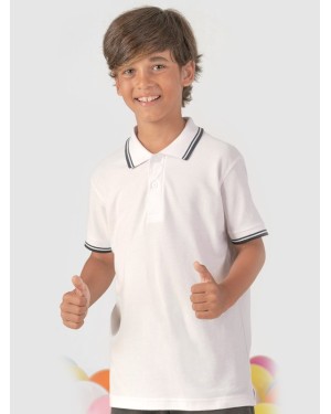 POLO BAMBINO MANICA CORTA REGULAR CONTRAST PKIDCTR