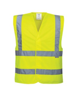 GILET DUE BANDE ORIZZONTALI E VERTICALI HI-VIS C470