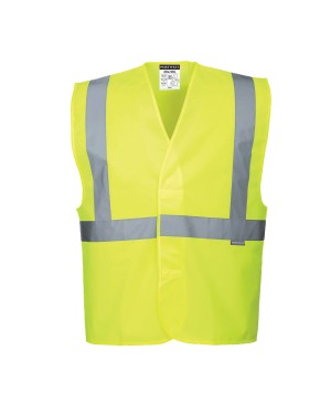 GILET UNA BANDA ORIZZONTALE E DUE VERTICALI HI-VIS C472