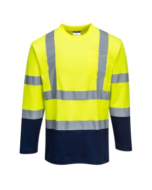 T-SHIRT BICOLORE COTTON COMFORT MANICHE LUNGHE HI-VIS S280