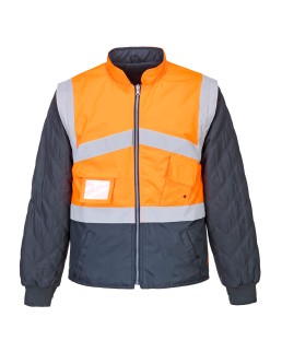 GIACCA BICOLORE HI-VIS - REVERSIBILE S769