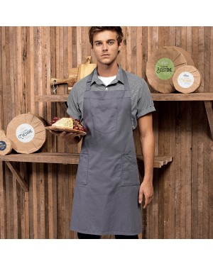 COTTON CHINO BIB APRON 100%C