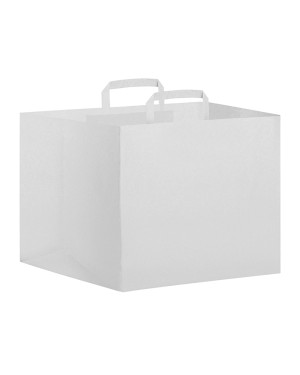 SHOPPER IN CARTA - WHITE/BLACK TAKE AWAY PG023