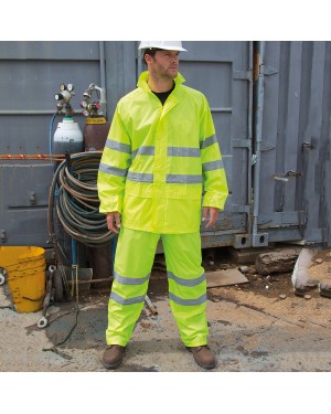 HIGH VIZ WATERPROOF SUIT 100%P