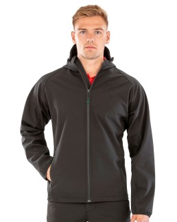 RECYCLED PRINTABLE 3-LAYER HOODED SOFTSHELL RER911M