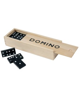 GIOCO DOMINO, 28 PEZZI IN LEGNO CONFEZIONATI IN SCATOLA DI LEGNO