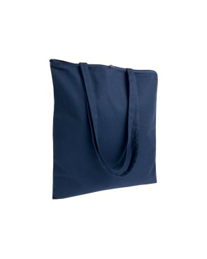 SHOPPER IN COTONE 220 G/M2, MANICI LUNGHI E CHIUSURA CON ZIP