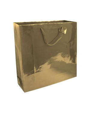 SHOPPER CON SOFFIETTO IN CARTA LAMINATA 157 G/M2 CON RINFORZO ALLA BASE