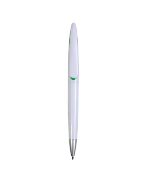 PENNA A SCATTO IN PLASTICA CON FUSTO BIANCO E CLIP CURVA CON INTERNO COLORATO, REFILL JUMB