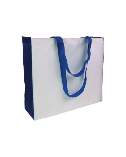 SHOPPER CON SOFFIETTO COLORATO IN POLIESTERE 210D RESISTENTE AL CALORE