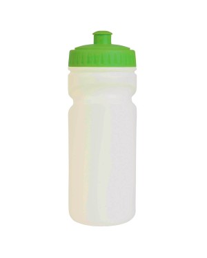 BORRACCIA IN PLASTICA BPA FREE (500ML) BIANCA CON TAPPO COLORATO 17408