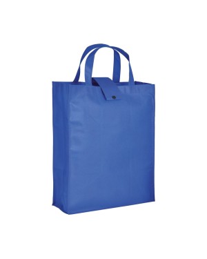 SHOPPER RIPIEGABILE CON SOFFIETTO IN TNT 80 G/M2, MANICI CORTI