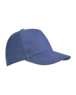 CAPPELLINO IN COTONE DENIM PESANTE, 5 PANNELLI