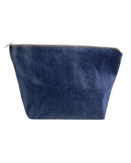 BEAUTY CASE IN DENIM (100% COTONE) CON CHIUSURA ZIP