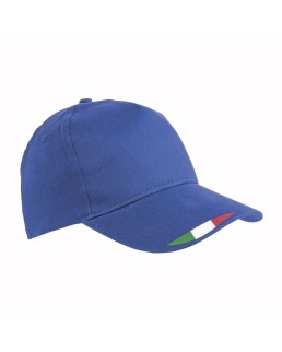 CAPPELLINO IN POLIESTERE 5 PANNELLI CON STAMPA TRICOLORE