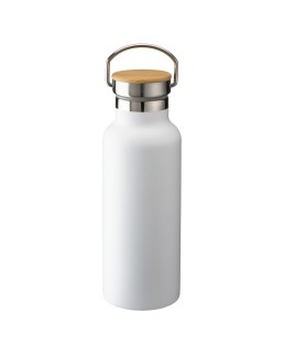 THERMOS IN ACCIAIO INOSSIDABILE  CON DOPPIA PARETE ISOLANTE CON TAPPO IN BAMBU 22421S