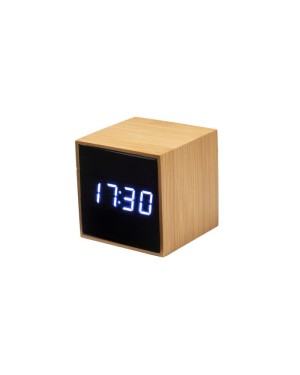 OROLOGIO SVEGLIA E DISPLAY TEMPERATURA A LED BIANCO, IN BAMBU 22468