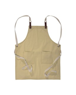 GREMBIULE DA CUCINA  IN COTONE 280 G/M2 CON 2 TASCHE FRONTALI, CINGHIE IN PU REGOLABILI. 24402