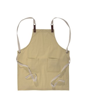 GREMBIULE DA CUCINA  IN COTONE 280 G/M2 CON 2 TASCHE FRONTALI, CINGHIE IN PU REGOLABILI. 24402