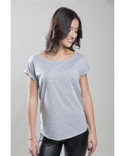 MAGLIA DONNA SCOLL. TONDA M/C 100% COT. 140 GR/M2  IT6520T