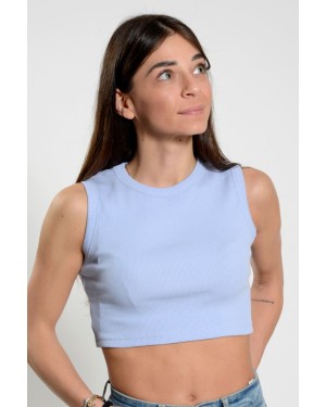 CANOTTIERA CROP DONN COSTINA STRETCH 95/5% COT/ELA  IT6805T