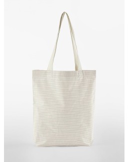 STRIPED ORGANIC COTTON TOTE W251