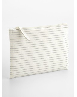 STRIPED ORGANIC COTTON ACCESSORY POUCH W253M