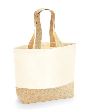 JUTE BASE CANVAS TOTE W451